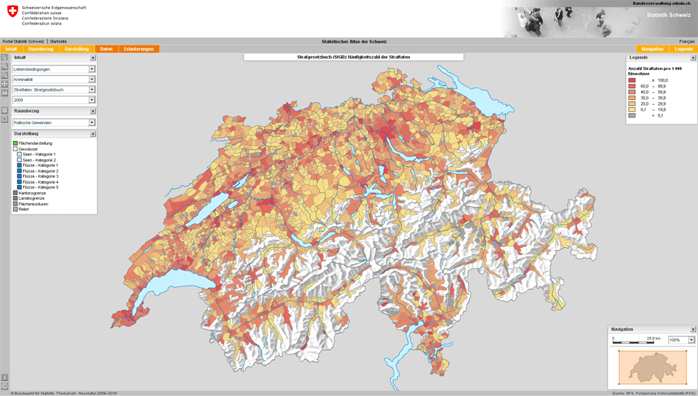 Karte Schweiz Admin